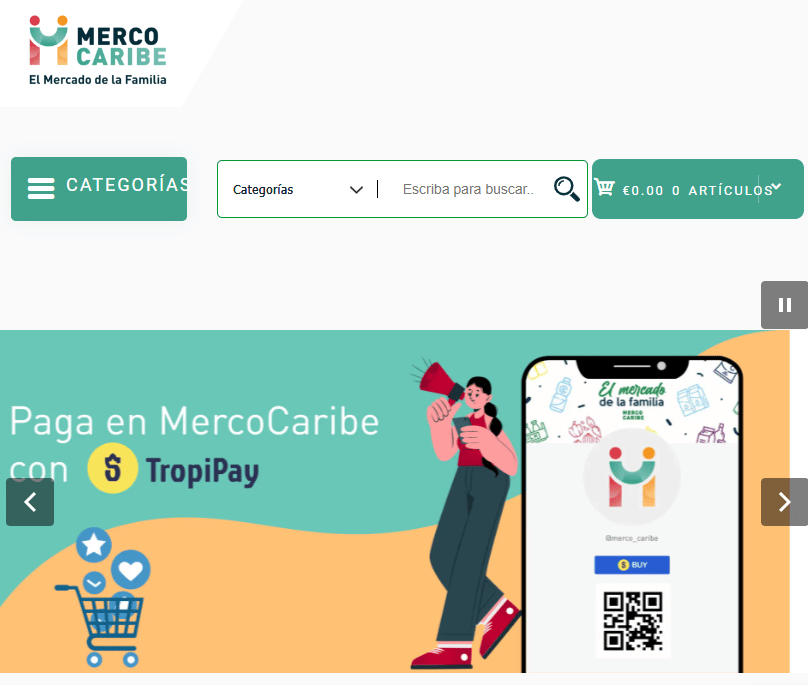MercoCaribe online store to Cuba